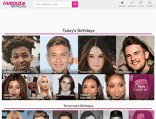 Tablet Screenshot of famousbirthdays.com